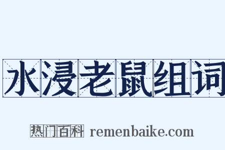 水浸老鼠组词是什么意思的图片